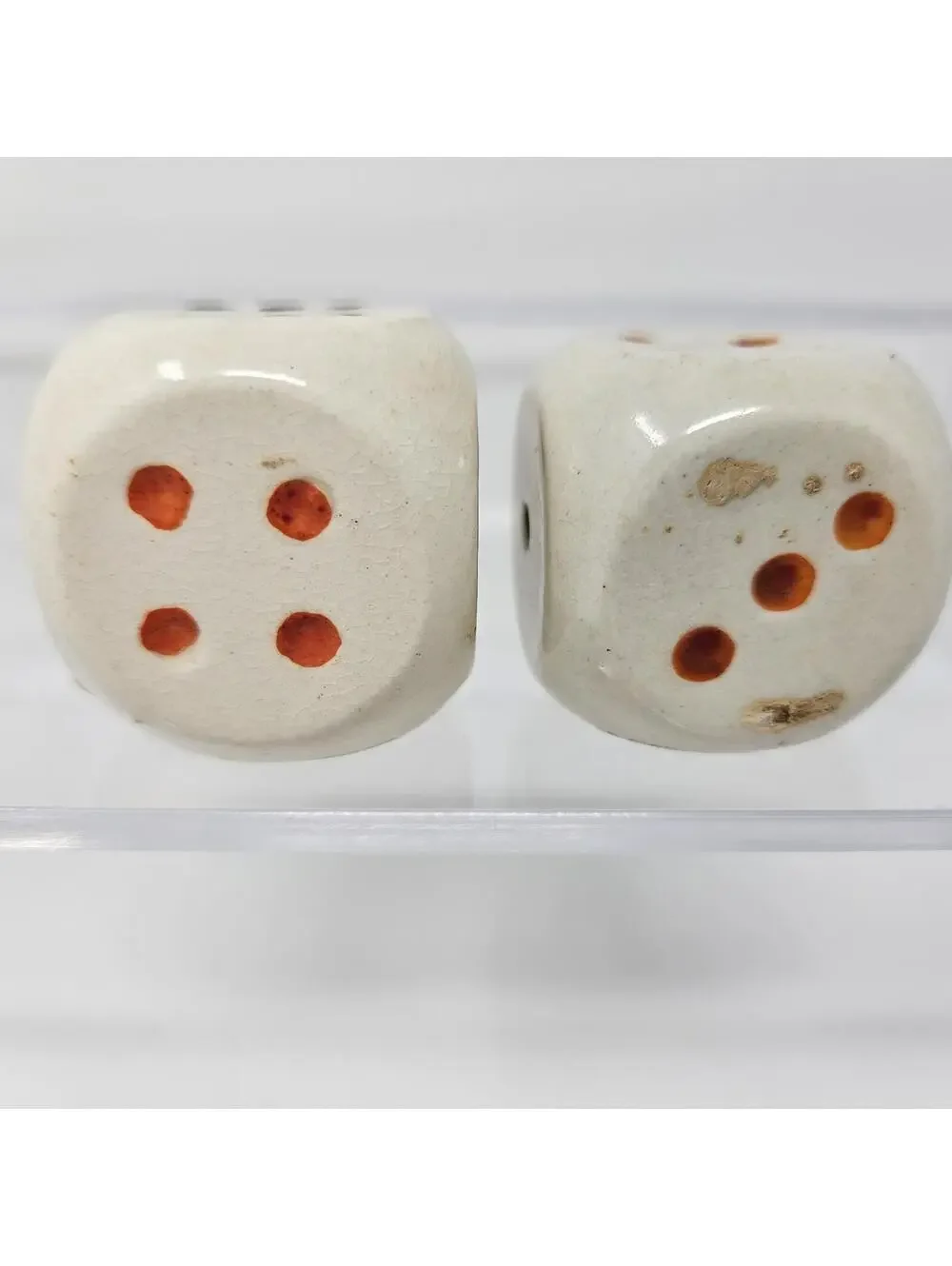 Vintage Dice Salt & Pepper Shakers 1950's Black & Red Dots Made In Japan